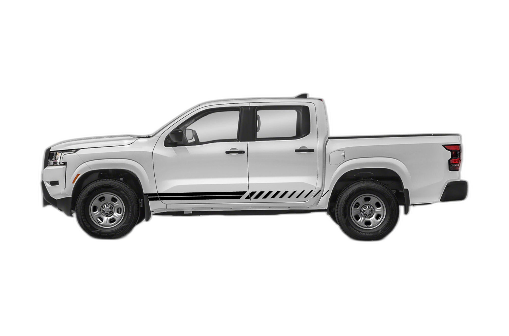 Rocker lower panel stripes side decals graphics compatible with Nissan Frontier