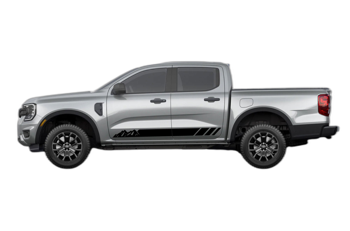 Ford Graphics Rocker Panel Decals Rocker panel mountains stripes decals and graphics compatible with Ford ...