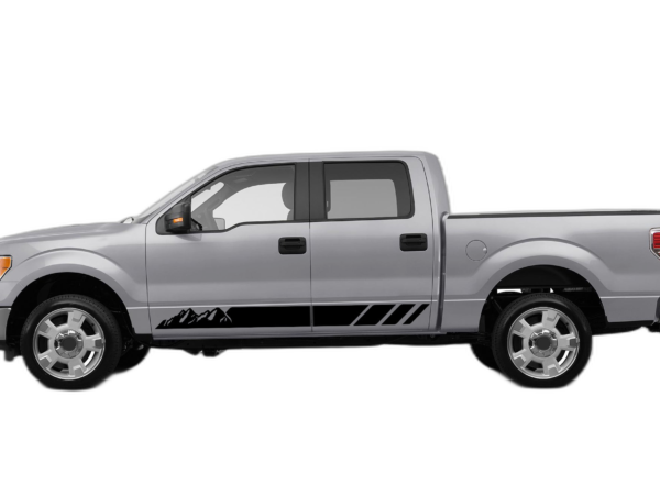 Rocker Panel Mountains Stripes Decals Graphics for Ford F150 2009-2014