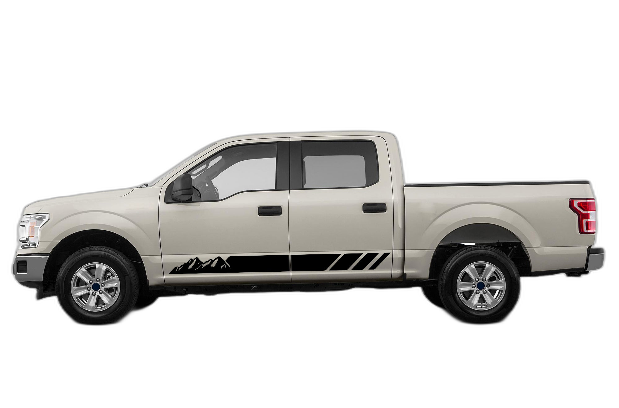 Rocker Panel Mountains Stripes Decals Graphics for Ford F150 2015-2020
