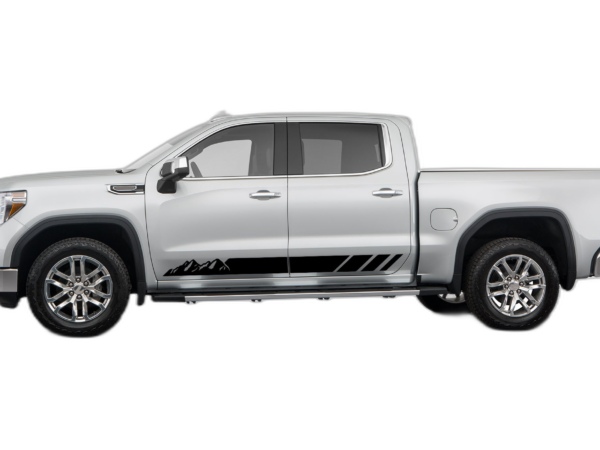 Rocker Panel Mountains Stripes Decals Graphics for GMC Sierra