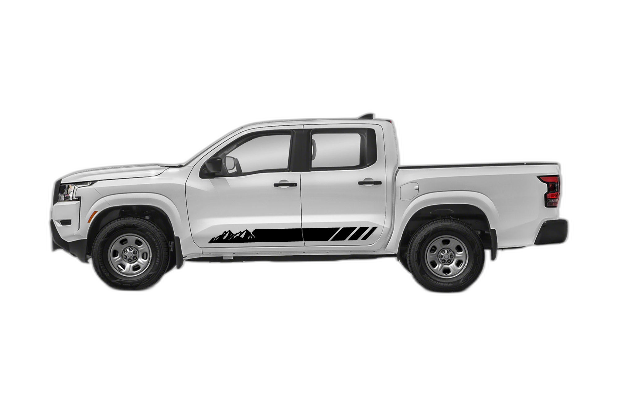 Rocker panel mountains stripes side decals graphics compatible with Nissan Frontier