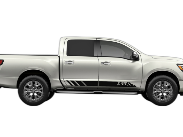 Rocker panel mountains stripes side decals graphics compatible with Nissan Titan 2017-2025