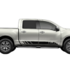 Rocker Panel Mountains Stripes Side Decals Graphics for Nissan Titan 2017-2025