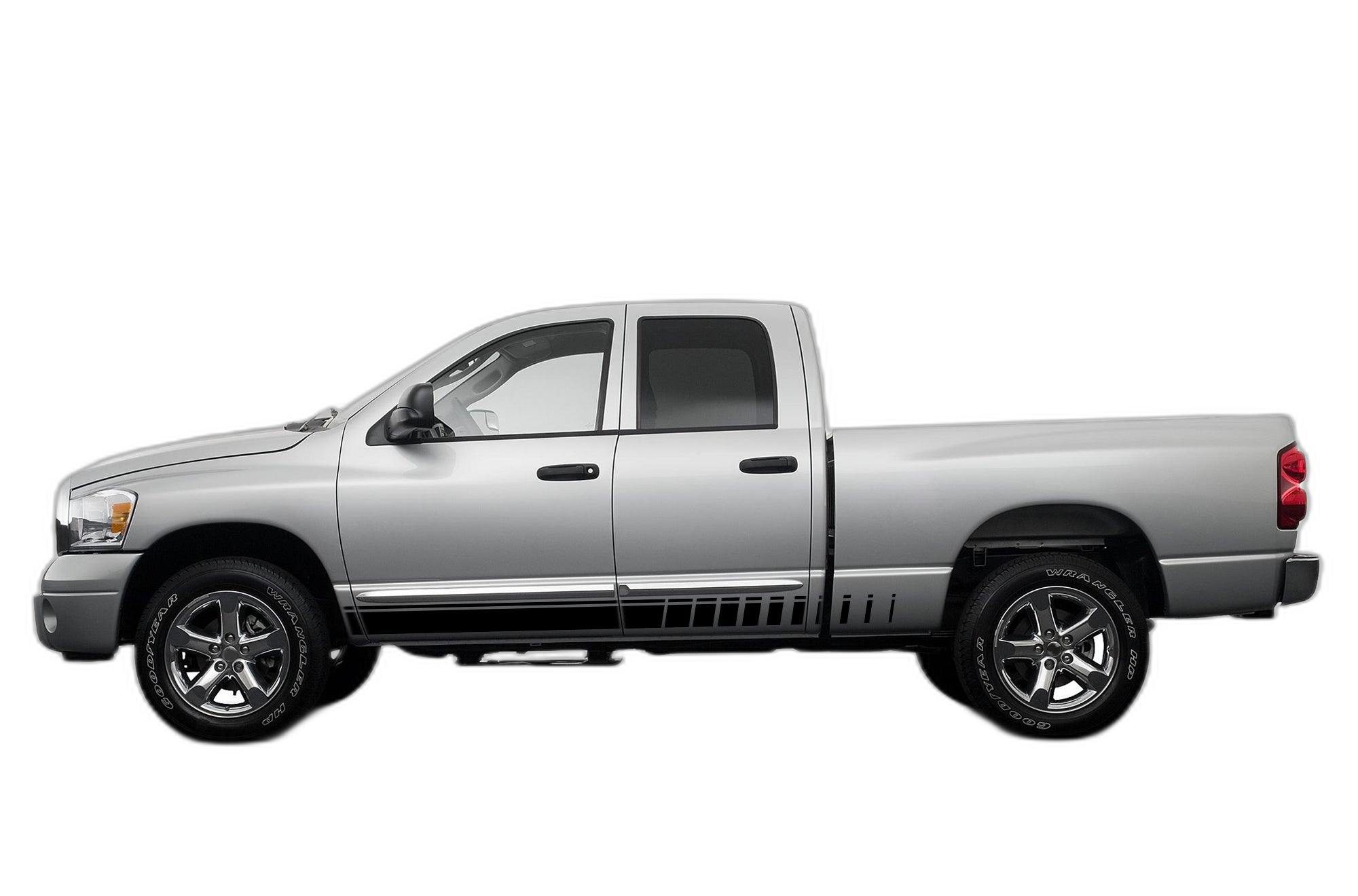Rocker Panel Side Stripes Decals Graphics for Dodge Ram 2002-2008