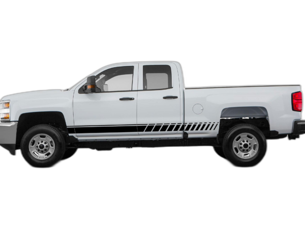 Rocker Panel Stripes Decals Graphics for Chevrolet Silverado 2500HD 2015-2019