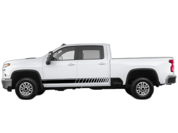 Rocker panel stripes decals graphics compatible with Chevrolet Silverado 2500HD