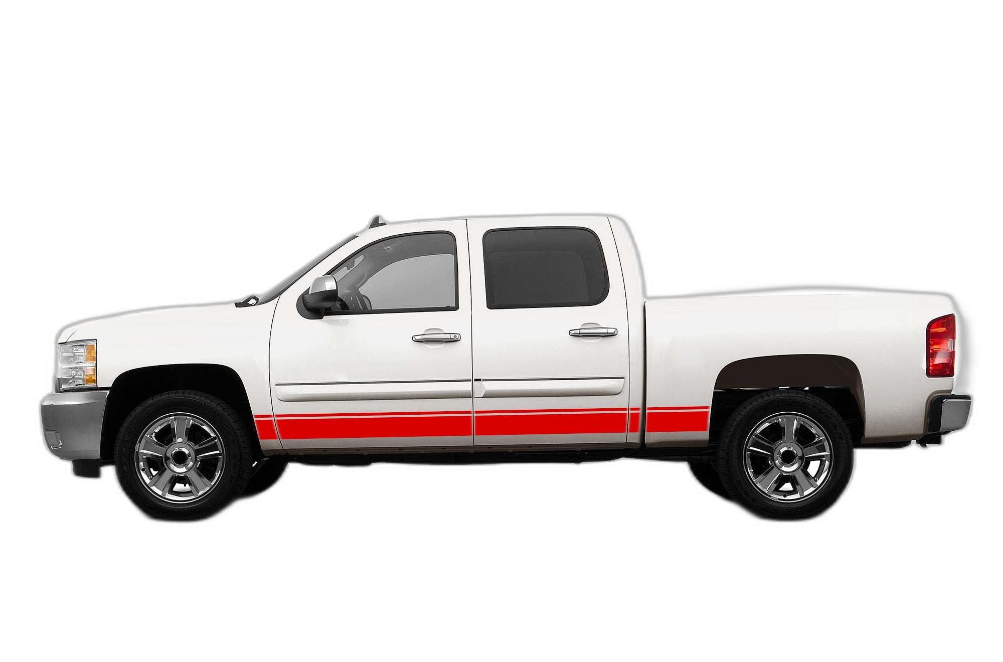 Rocker Belt Side Stripes Decals Graphics for Chevrolet Silverado 2007-2013 - Image 2