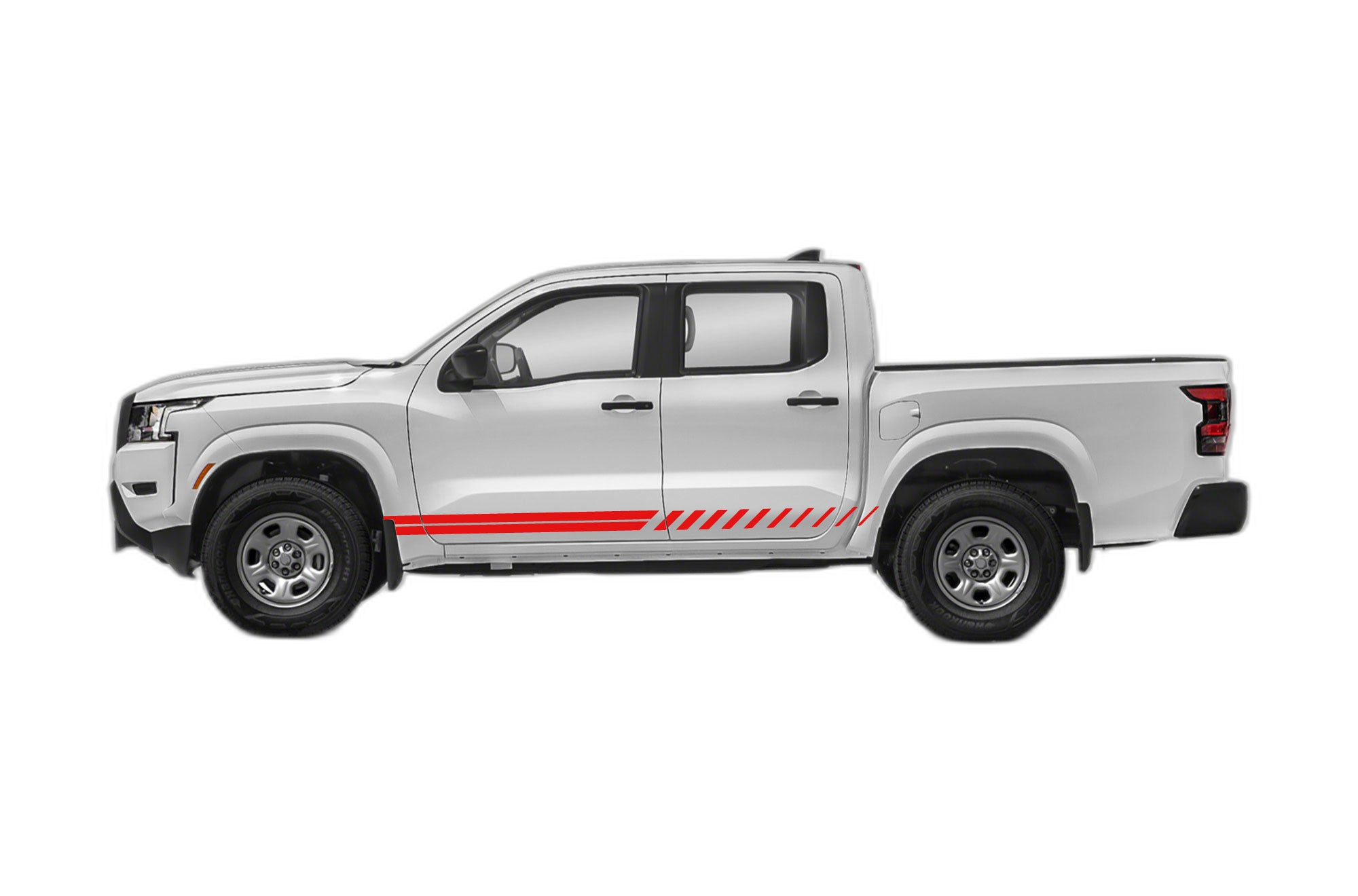 Rocker lower panel stripes side decals graphics compatible with Nissan Frontier - Image 2