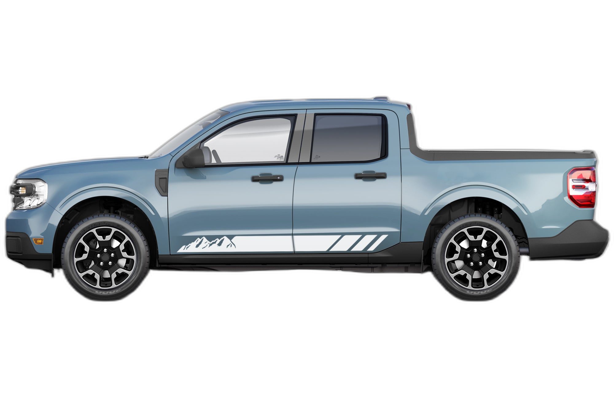 Rocker Panel Mountains Stripes Decals Graphics for Ford Maverick - Image 2