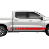 Rocker panel side stripes decals graphics compatible with Chevrolet Silverado