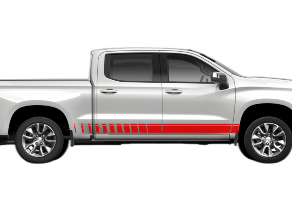 Rocker panel side stripes decals graphics compatible with Chevrolet Silverado