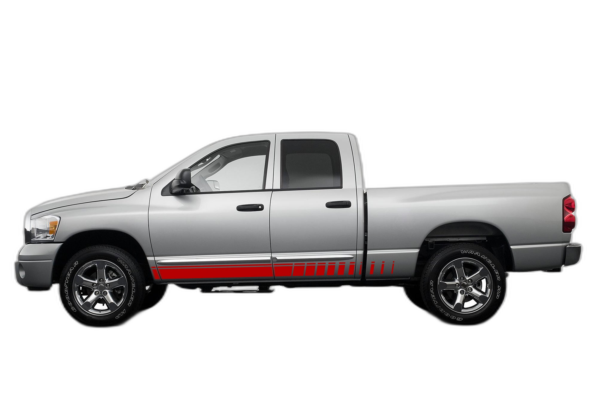 Rocker panel side stripes decals graphics compatible with Dodge Ram 2002-2008 - Image 2