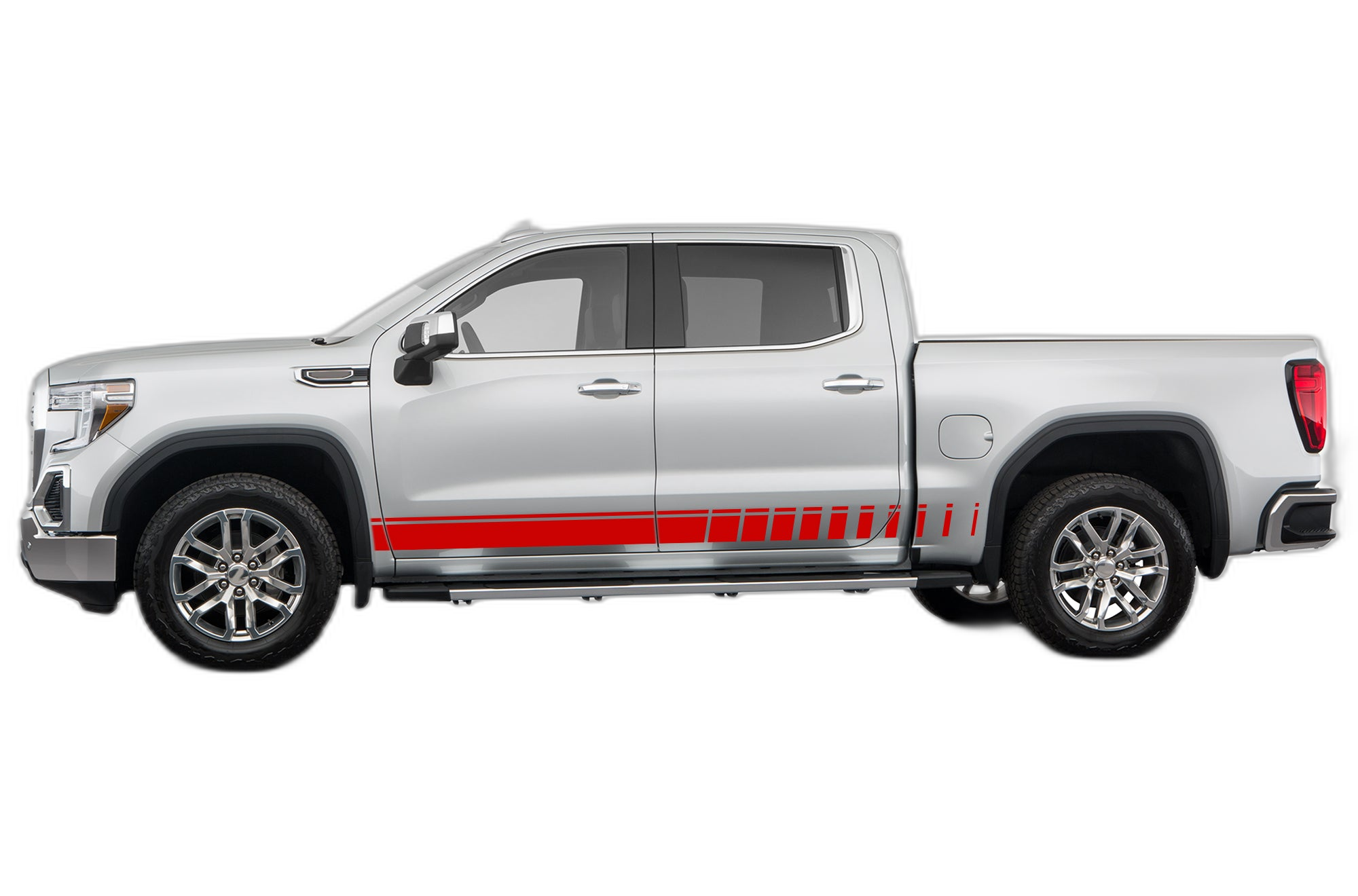 Rocker Panel Side Stripes Decals Graphics for GMC Sierra - Image 2