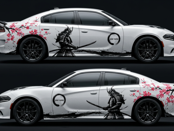 🌸⚔️ Samurai Sakura Car Wrap - Custom Honor