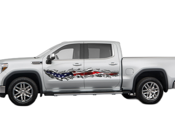 Scratch Side Decals Graphics for GMC Sierra