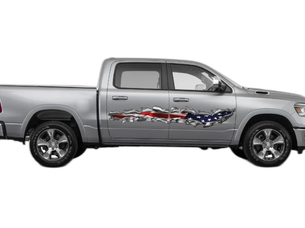Scratch side decals graphics compatible with Dodge Ram