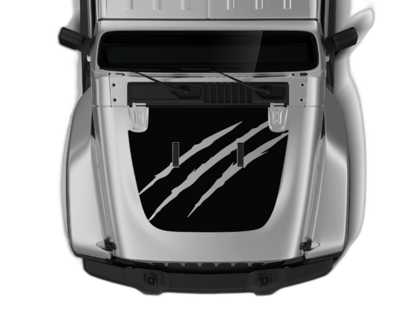 Scratches Hood Graphics for Wrangler JL