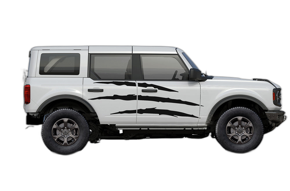 Scratches side decals graphics compatible with Ford Bronco