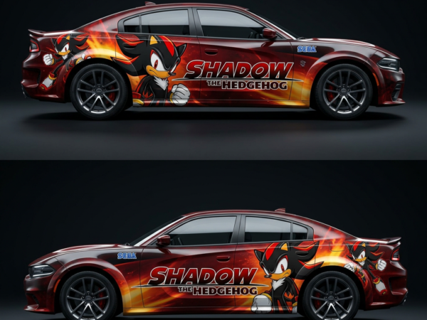 🔴💨 Shadow & Sonic the Hedgehog Car Wrap