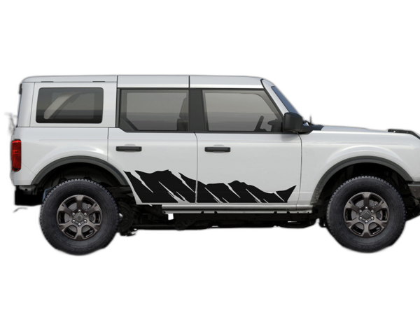 Shred stripe door side decals graphics compatible with Ford Bronco
