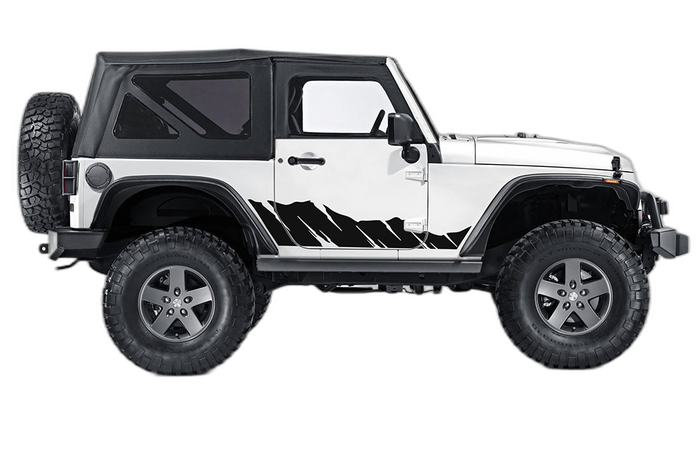 Shred Stripes Decals Graphics for Jeep Wrangler JK 2 Doors