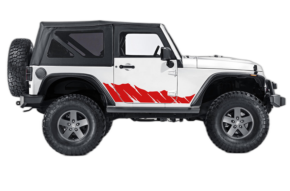 Shred Stripes Decals Graphics for Jeep Wrangler JK 2 Doors - Image 2