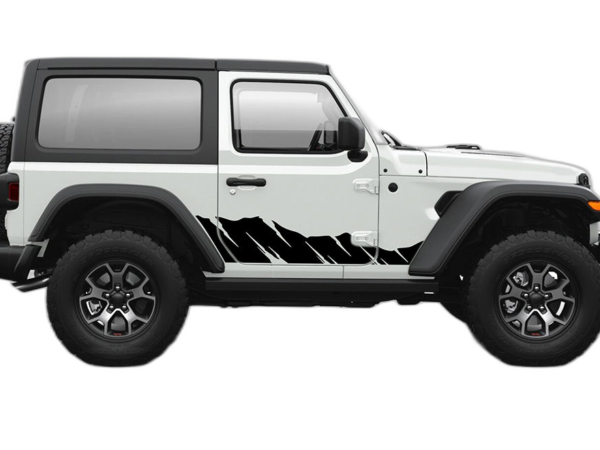 Shred stripes door graphics decals compatible with Jeep Wrangler JL 2 doors