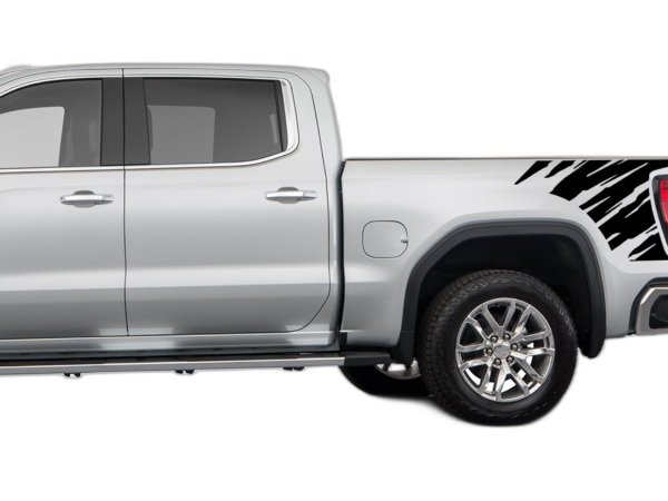 Shredded side bed decals graphics compatible with GMC Sierra