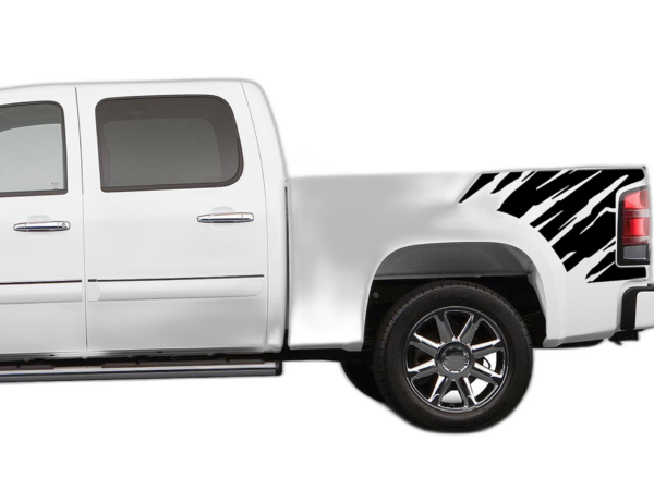 Shredded side bed decals graphics compatible with GMC Sierra 2007-2013