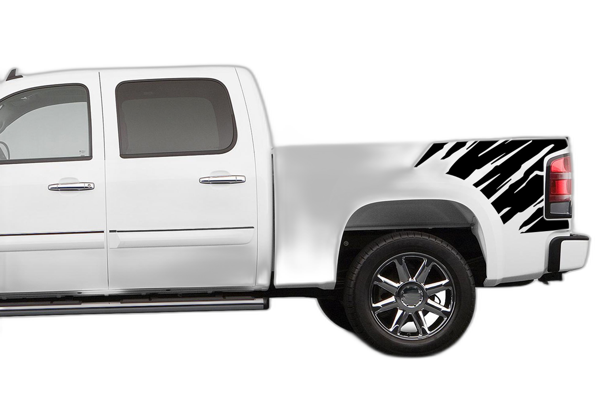 Shredded Side Bed Decals Graphics for GMC Sierra 2007-2013