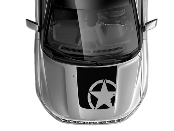 Shredded Star Hood Graphics for Jeep Compass 2007 - 2025