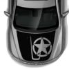 Shredded Star Hood Graphics for Jeep Grand Cherokee 2011-2021