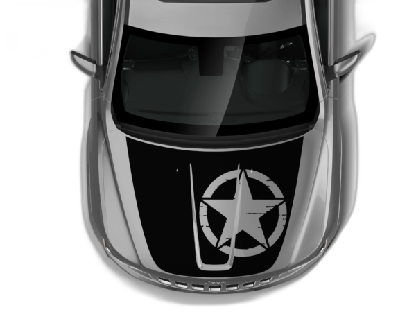 Shredded star hood graphics decals compatible with Jeep Grand Cherokee 2011-2021