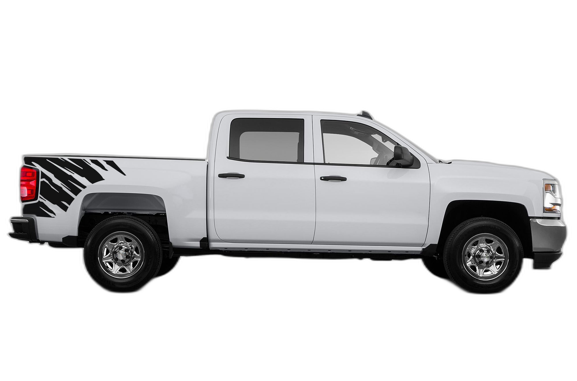 Shredded Side Bed Decals Graphics for Chevrolet Silverado 2014-2018 - Image 2
