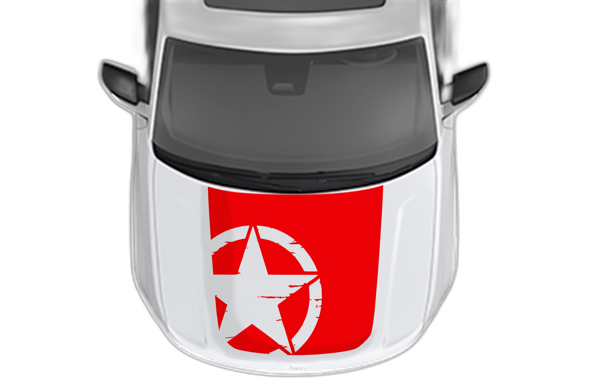 Shredded Star Hood Decals Graphics for Jeep Grand Cherokee - Image 2