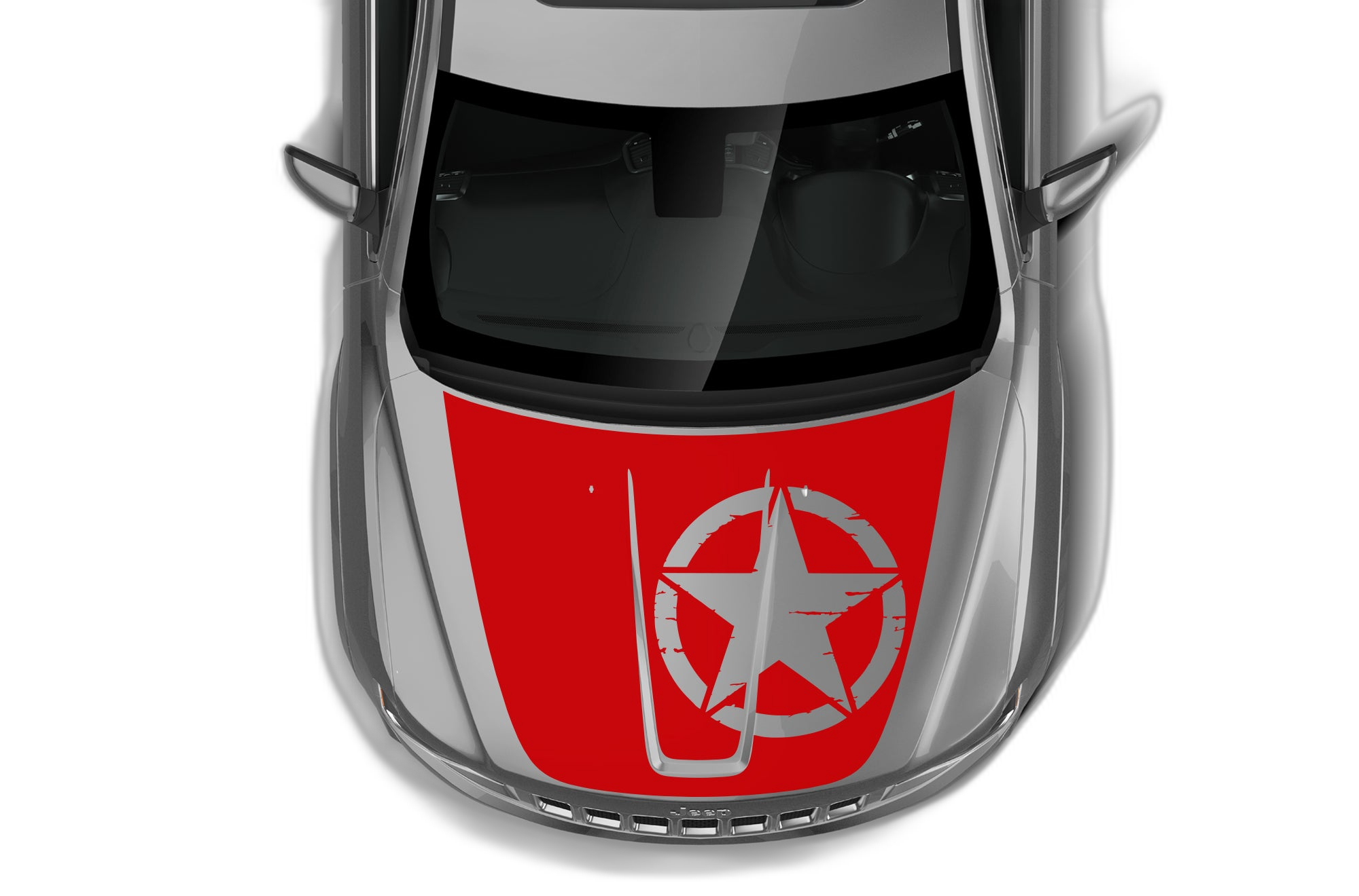 Shredded Star Hood Graphics for Jeep Grand Cherokee 2011-2021 - Image 2