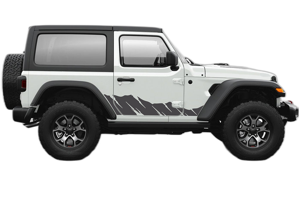Shred stripes door graphics decals compatible with Jeep Wrangler JL 2 doors - Image 2