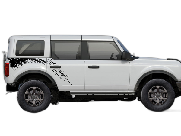 Side back splash graphics decals compatible with Ford Bronco