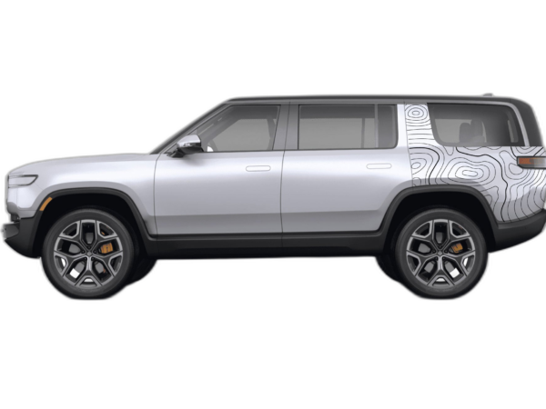 Side Back Topographic Graphics for Rivian R1S
