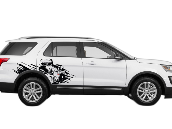 Side back wild bull decals graphics compatible with Ford Explorer 2011-2019