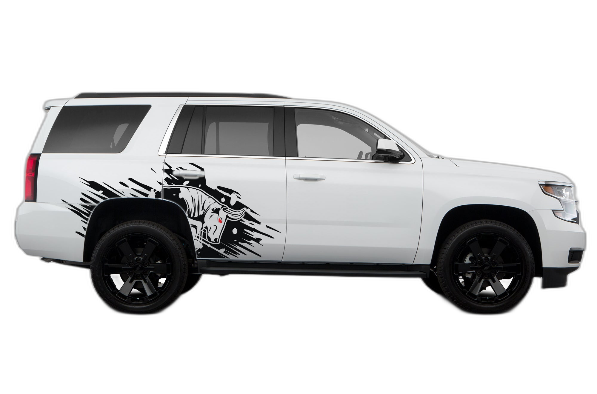 Side back wild bull graphics decals compatible with Chevrolet Tahoe 2015-2020
