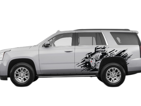 Side Back Wild Bull Graphics for GMC Yukon 2015-2020