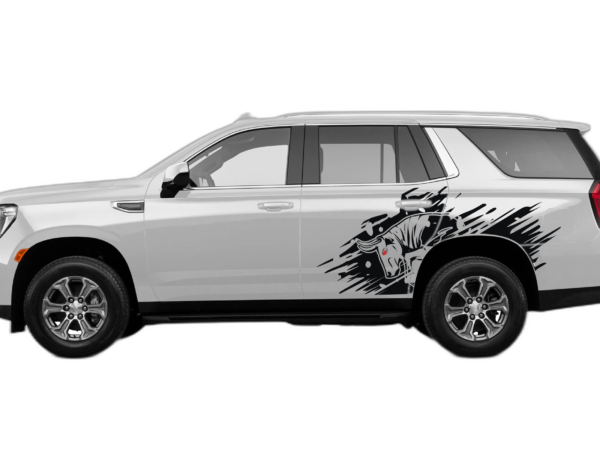 Side Back Wild Bull Graphics for GMC Yukon