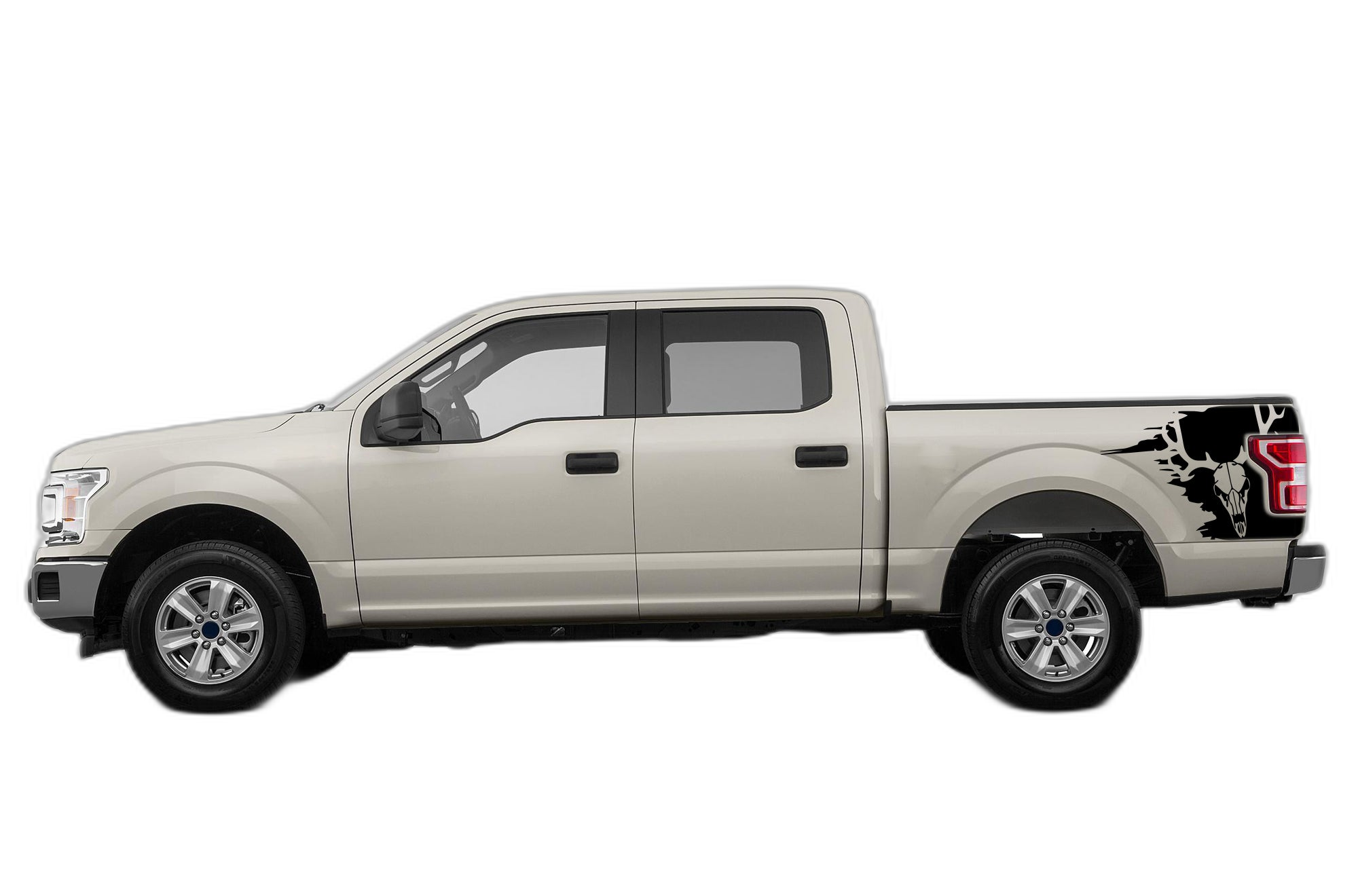 Side Bed Deer Skull Decals Graphics for Ford F150 2015-2020 - Image 2