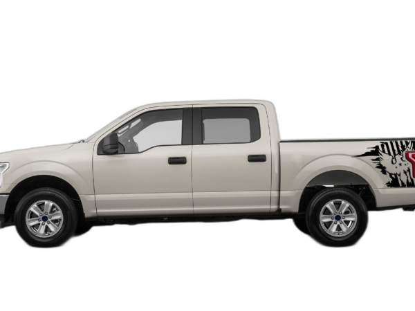 Side bed eagle flag decals graphics compatible with Ford F150 2015-2020