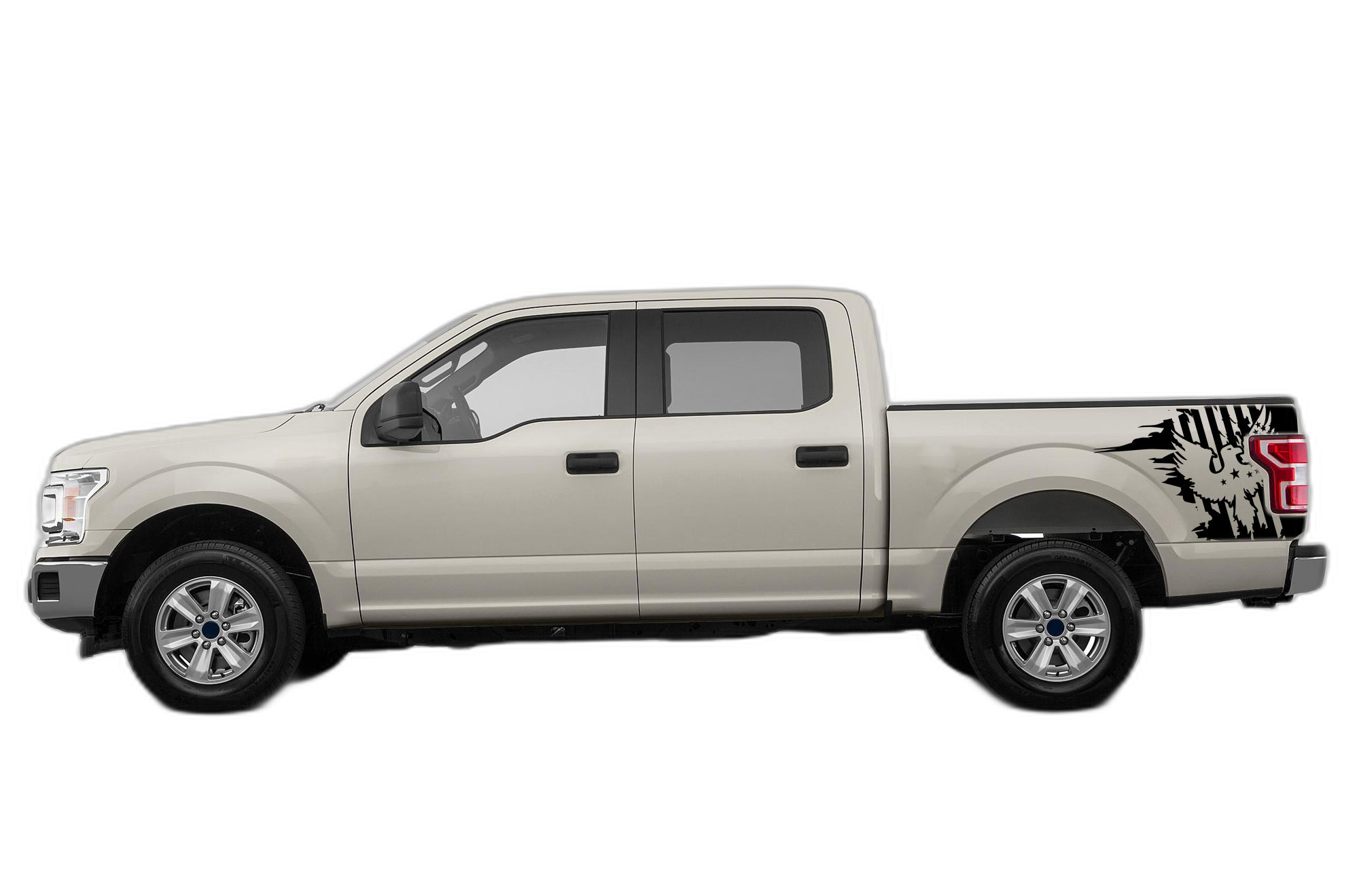 Side Bed Eagle Flag Decals Graphics for Ford F150 2015-2020