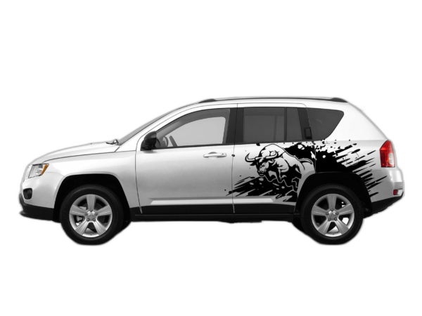 Side Bull Splash Decals Graphics for Jeep Compass 2011-2017