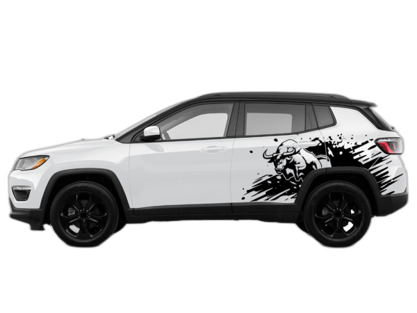 Side Bull Splash Decals Graphics for Jeep Compass 2018 - 2025