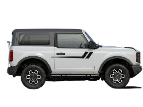 Side Direction Stripes Decals Graphics for Ford Bronco 2 Doors